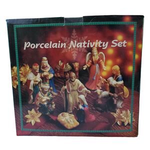 12x Dayton Hudson Christmas Nativity Set Complete Retired Porcelain Figures FLAW